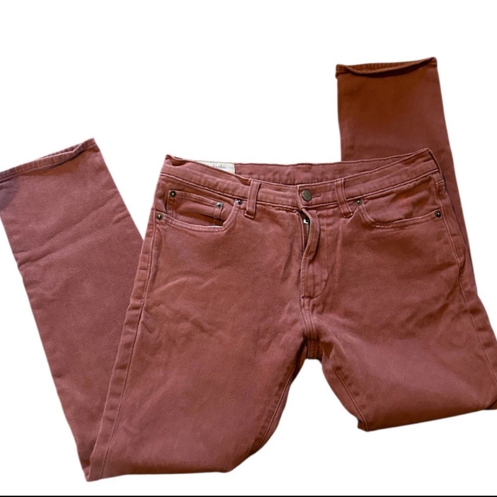 Men's Coral Abercrombie & Fitch y2k Skinny Jeans Pants Size 31W